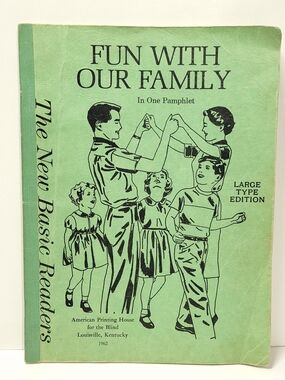 LARGE PRINT Fun With Our Family Dick & Jane New Basic Readers Book 1962